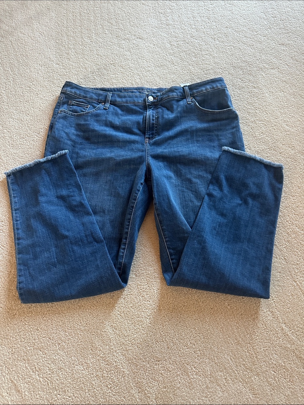 Chico's Dark Blue Straight-Leg Women's Jeans